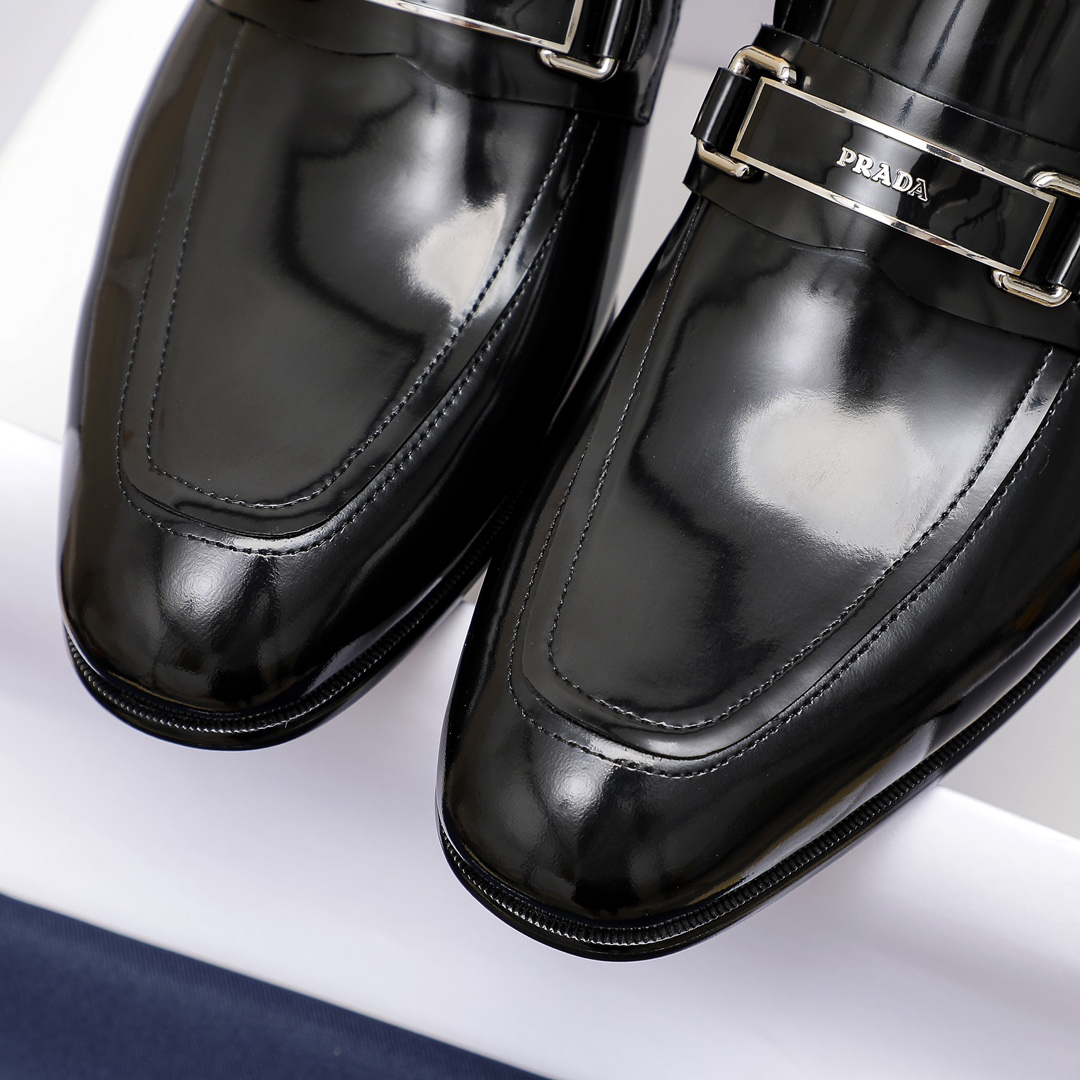 Prada men's leather shoes-73