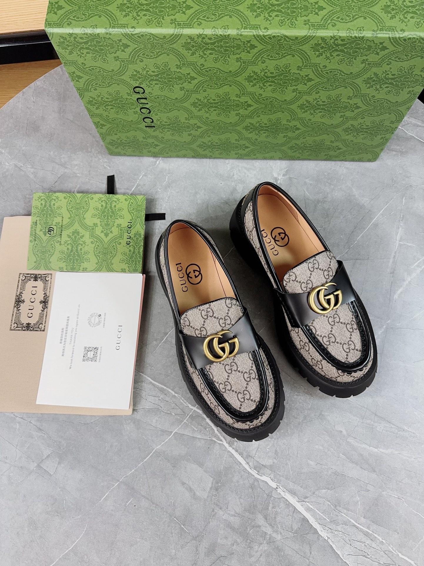 Gucci women's leather shoes-93