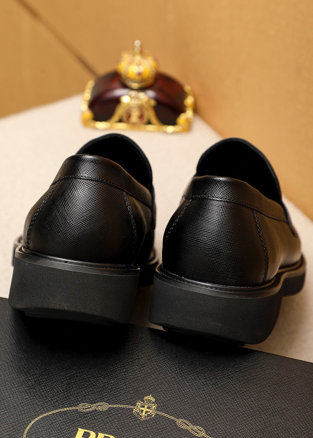 Prada men's leather shoes-56
