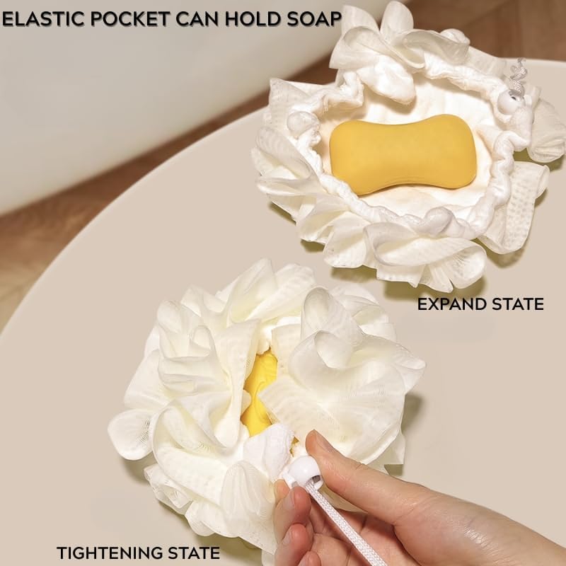 Soap Pouch with Foaming Mesh – Wrap-Around Soap Saver Bag for Bath