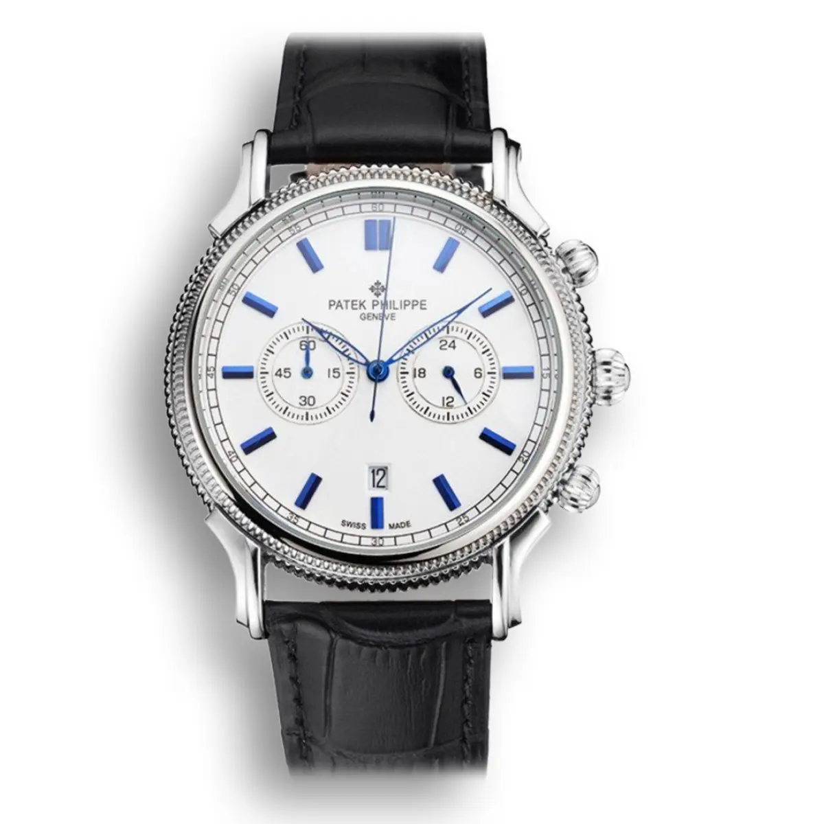 Chronograph White Dial White 40 mm, Stainless Steel