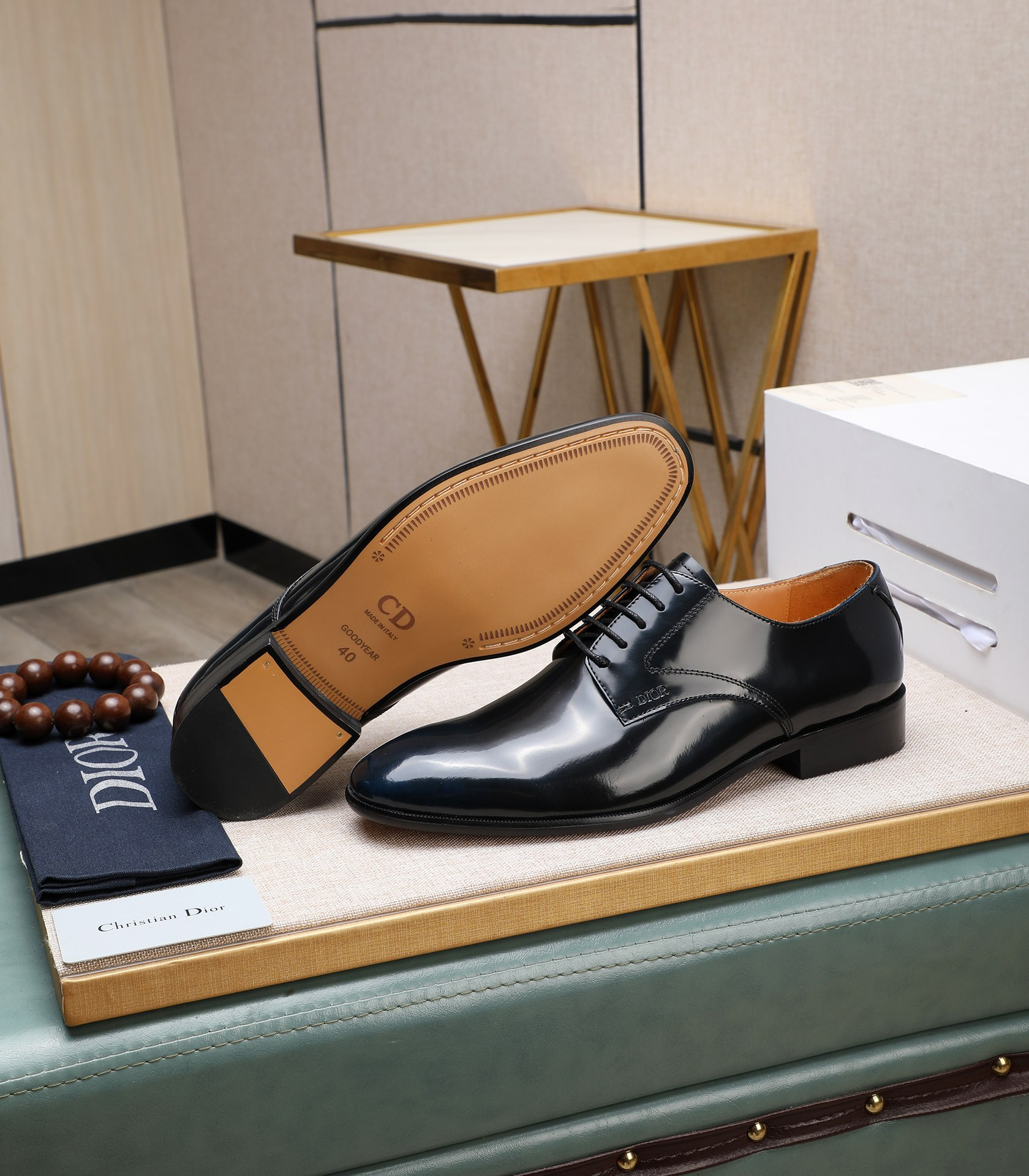 Dior men's leather shoes-19