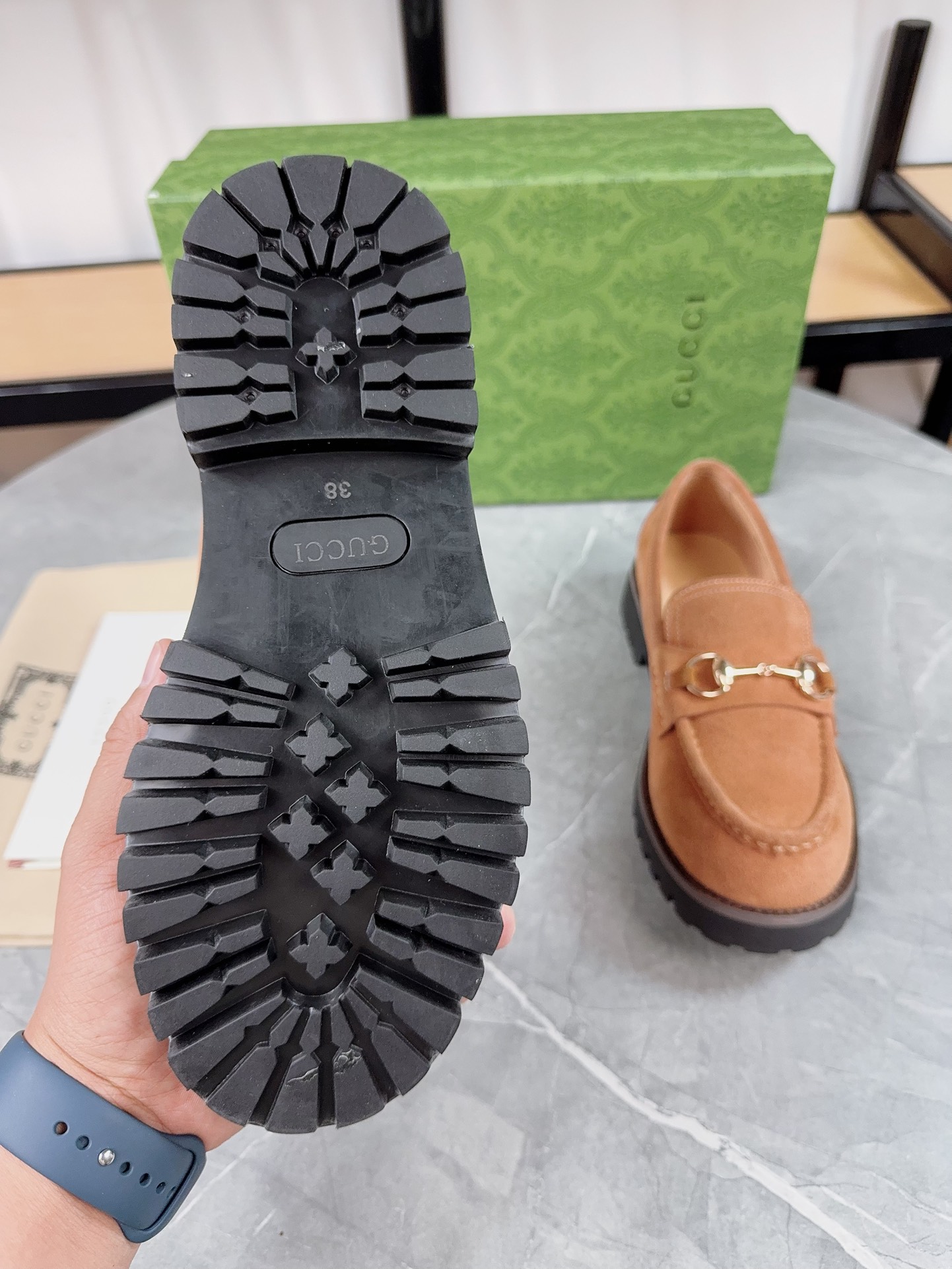 Gucci women's leather shoes-115