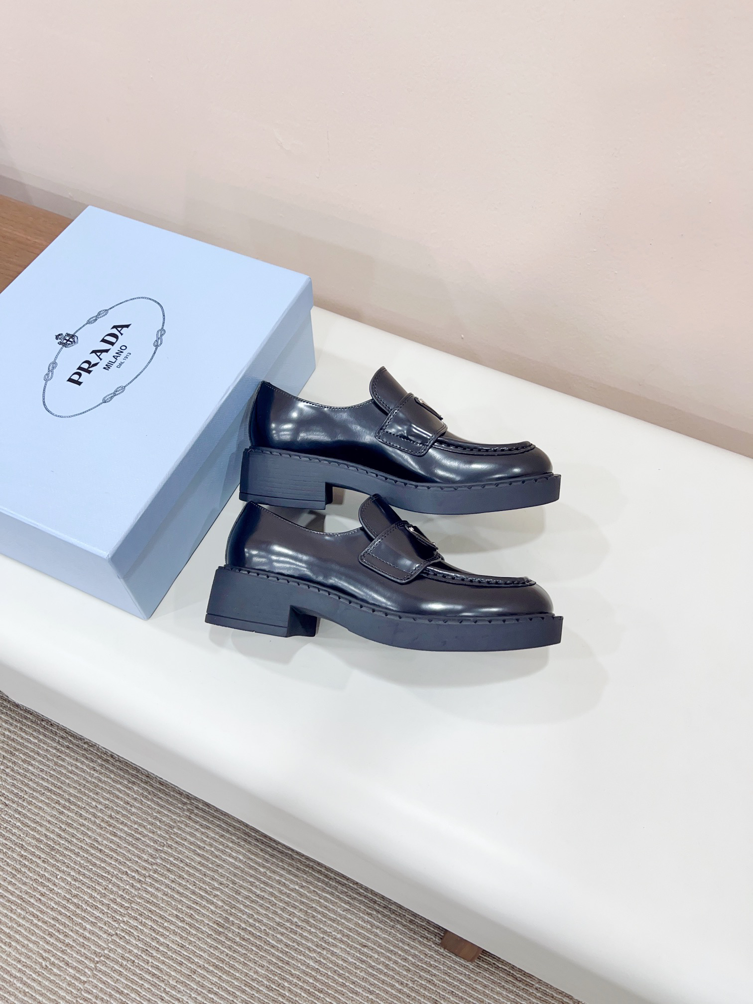 Prada women's leather shoes-43