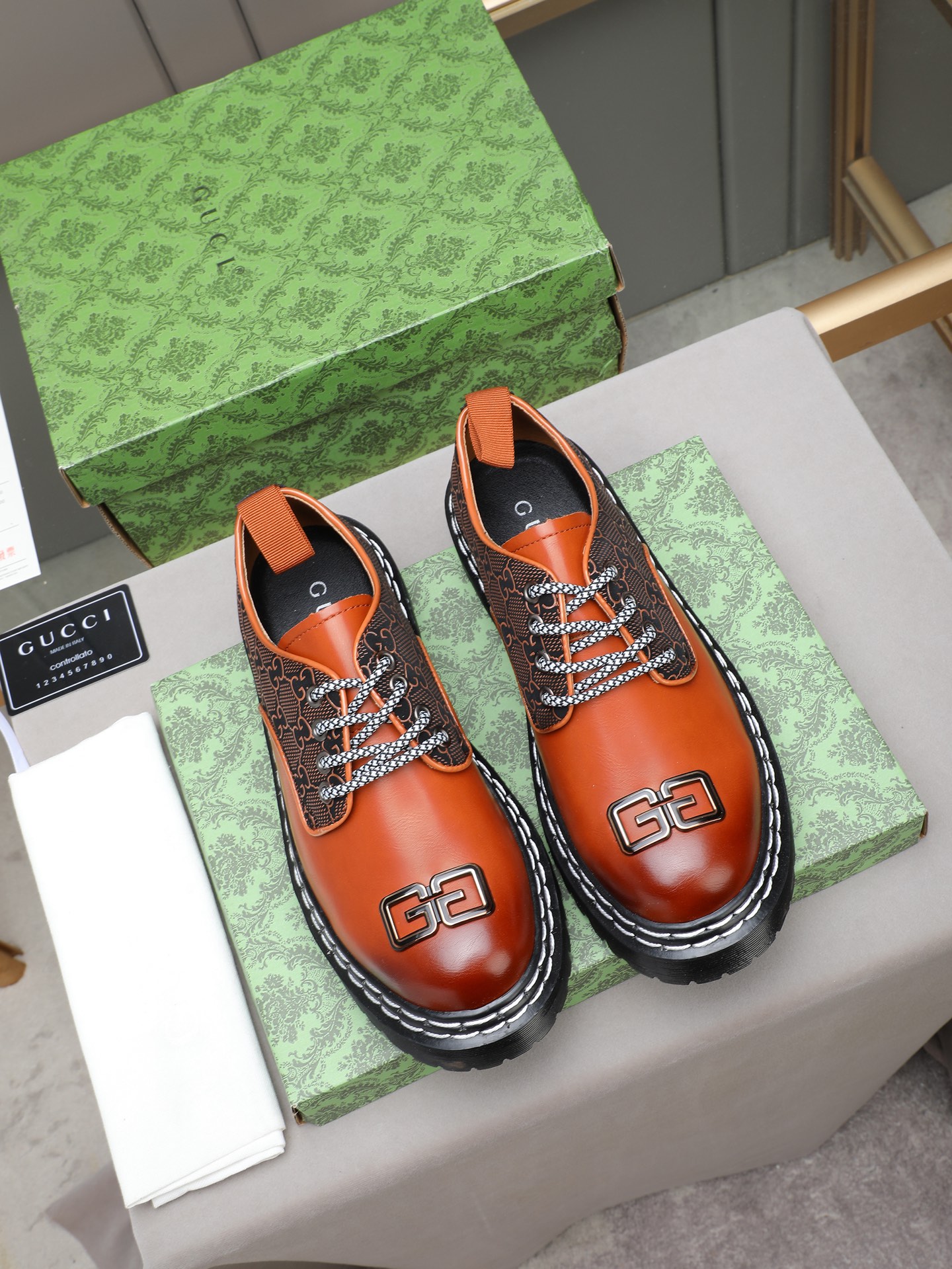 Gucci men's leather shoes-50