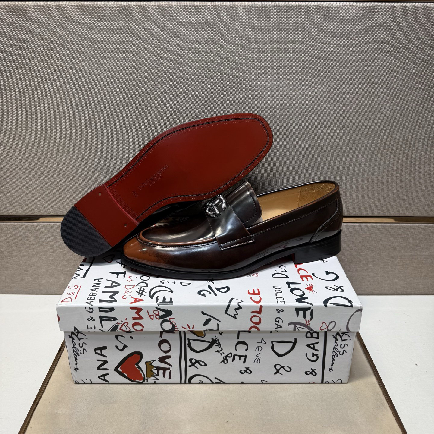 D&G men's leather shoes-103