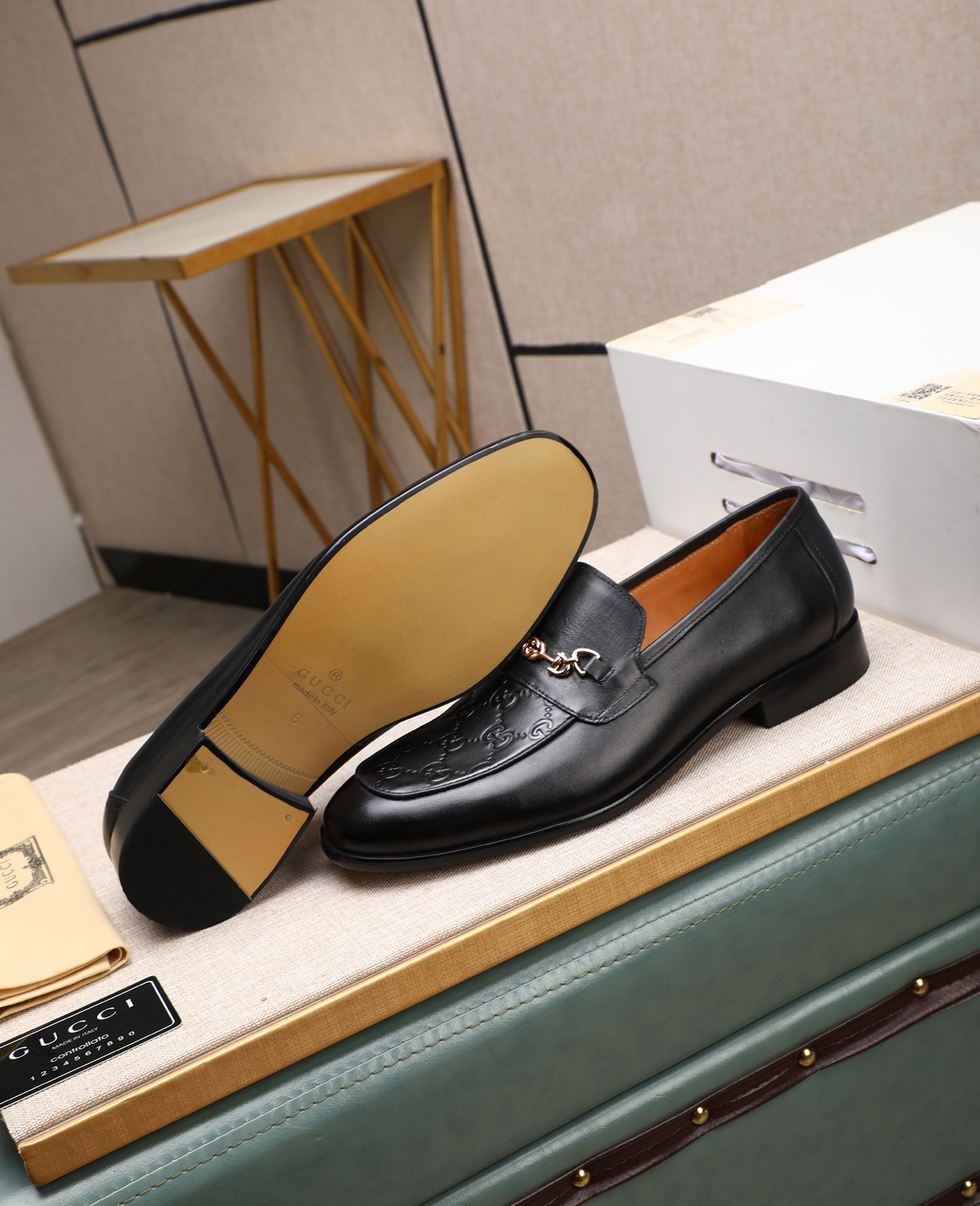 Gucci men's leather shoes-99