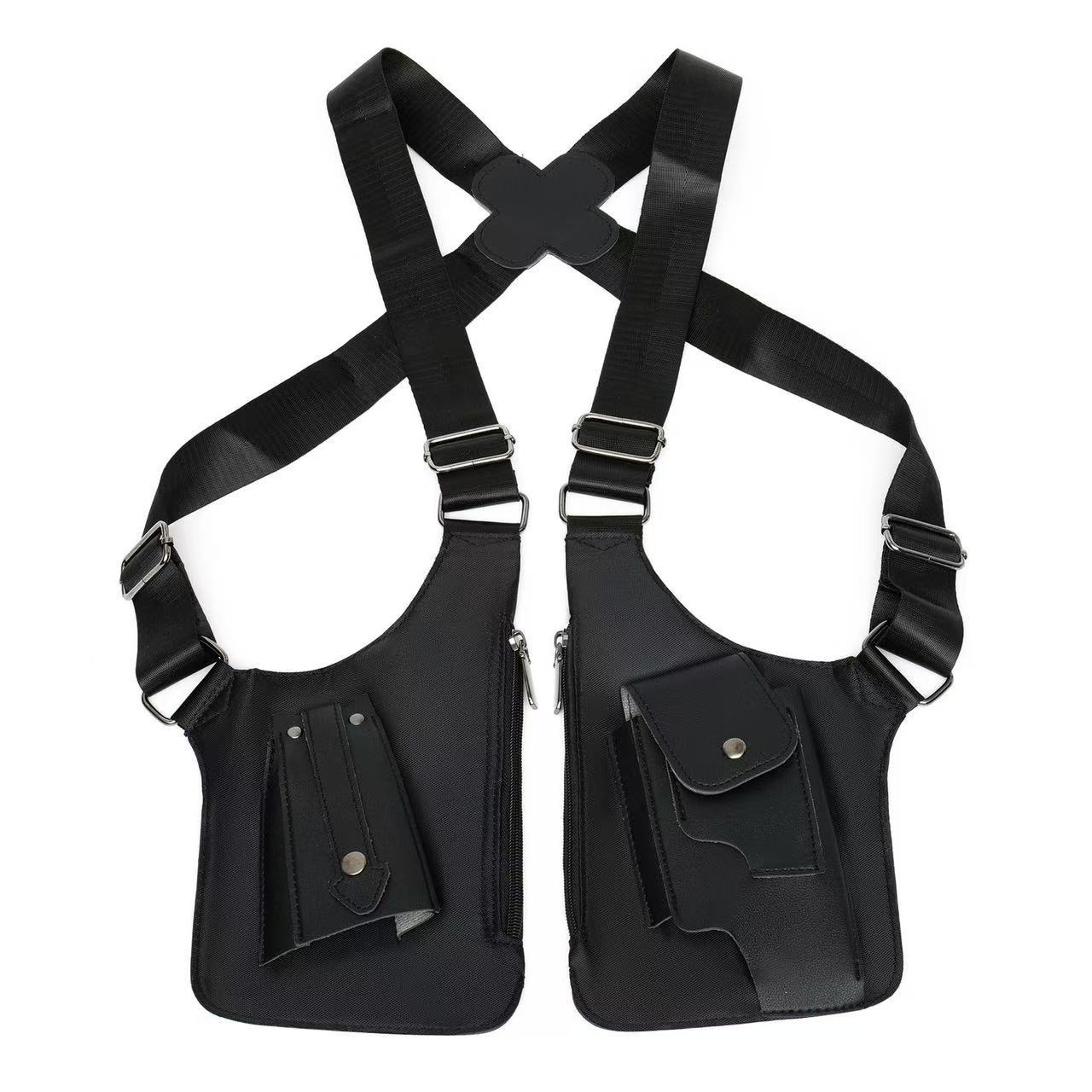 Tactical Double Shoulder Armpit Bag,Anti-Pickpocket Hidden Strap Wallet