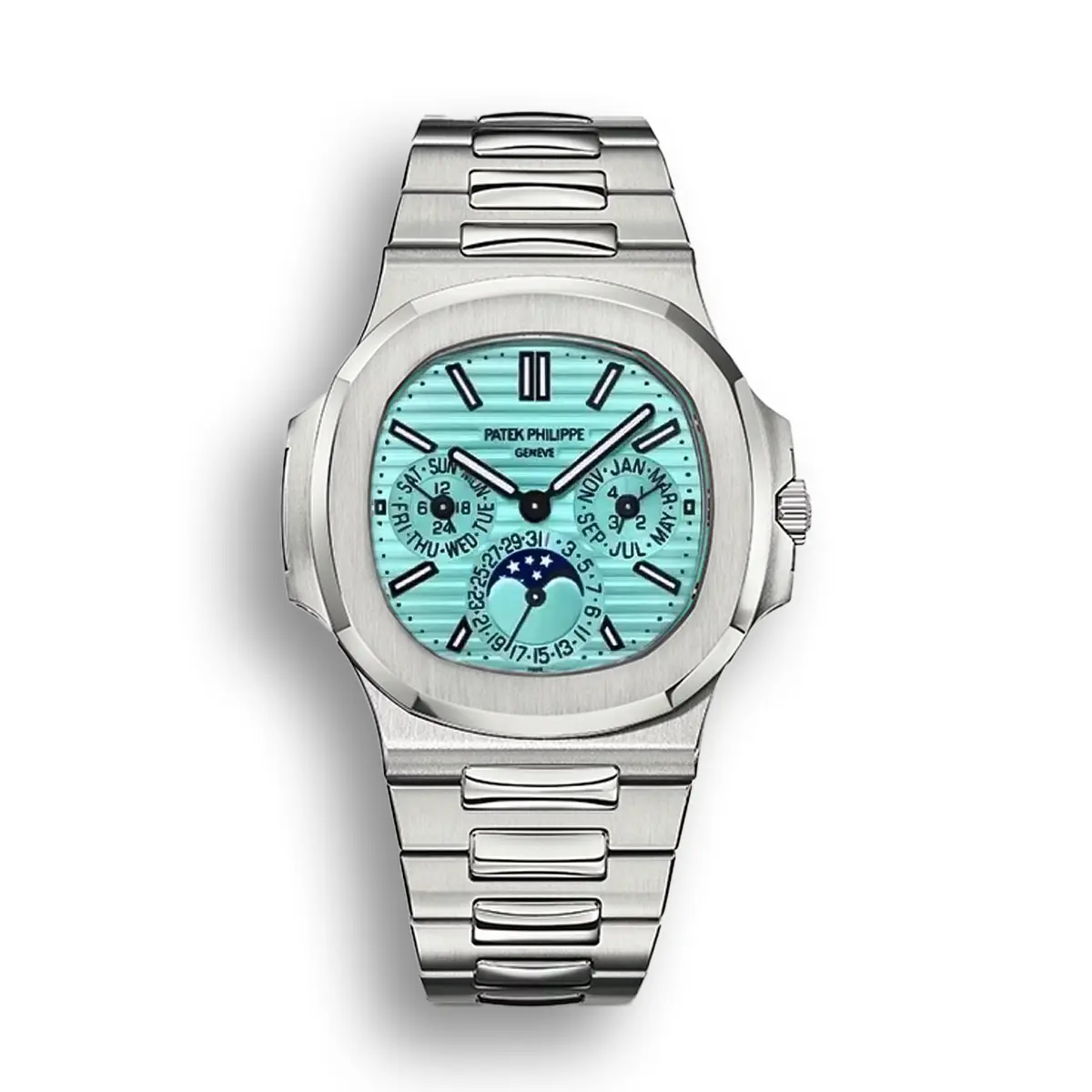 Tiffany Nautilus 5740/1G Perpetual Calendar 40 mm,White