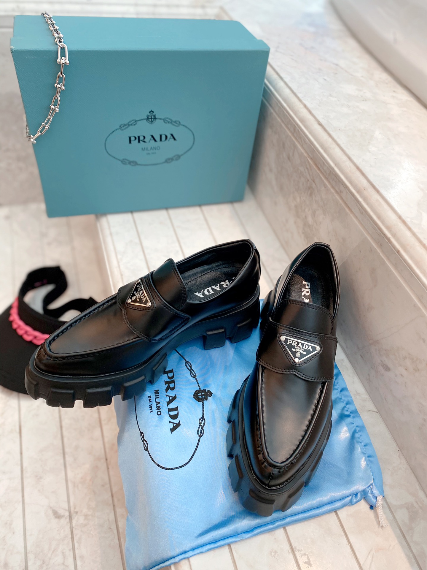 Prada women's leather shoes-35