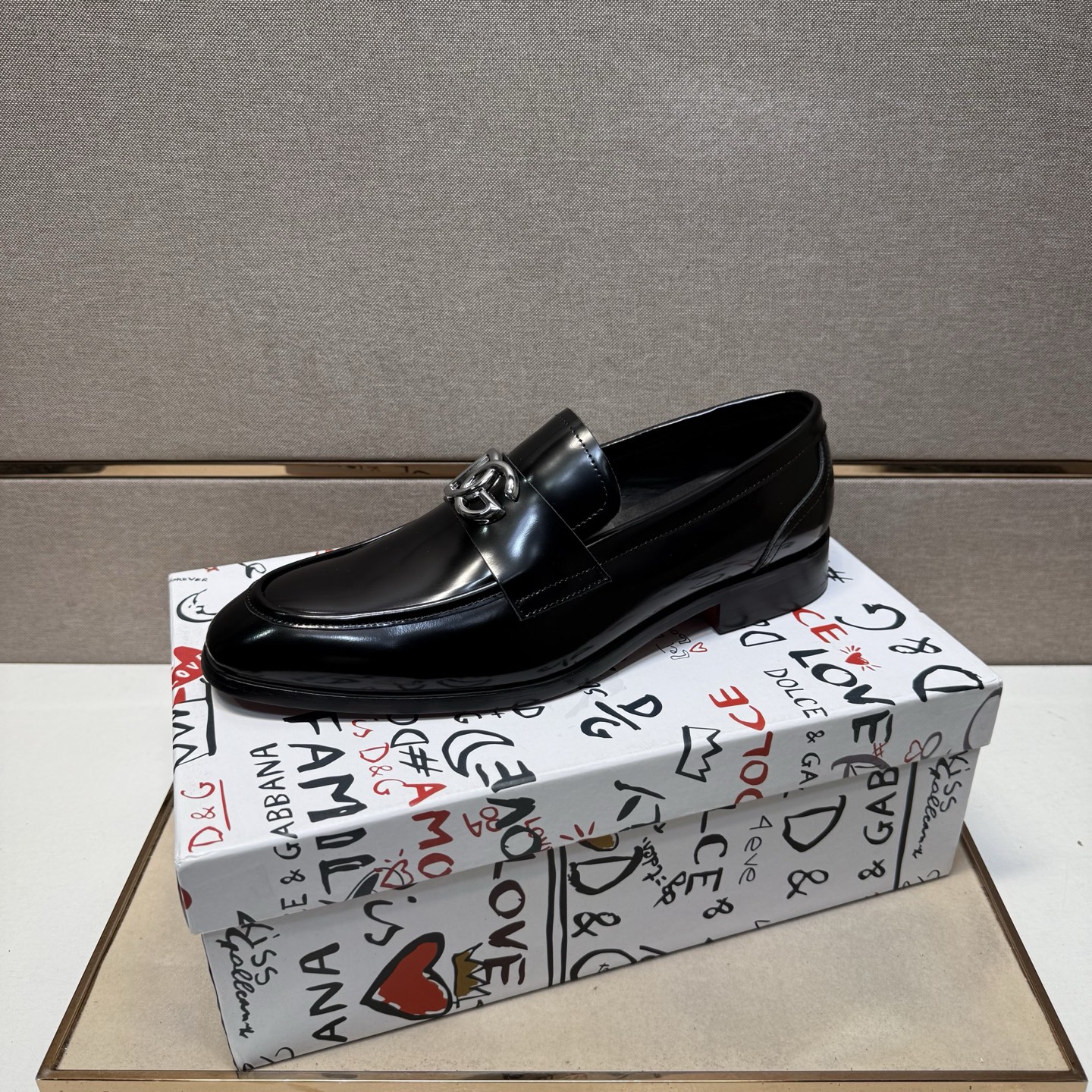 D&G men's leather shoes-113