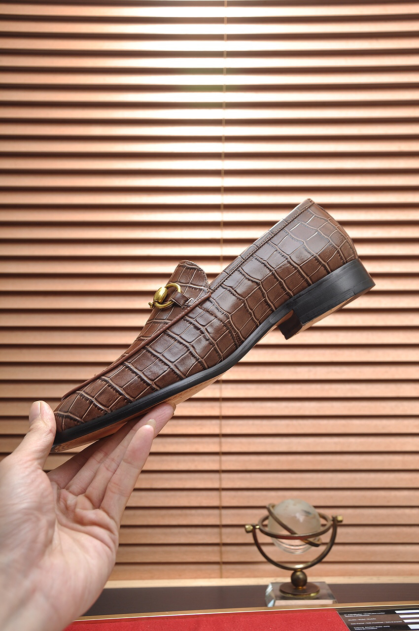 Gucci men's leather shoes-65