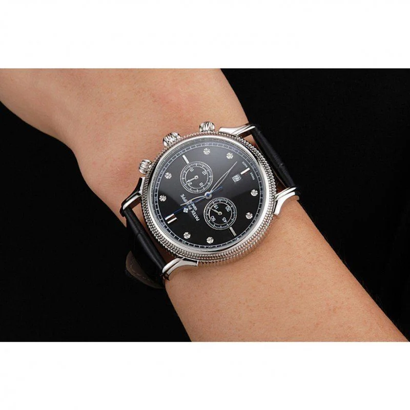Chronograph Black Dial With Diamonds 40 mm, Stainless Steel
