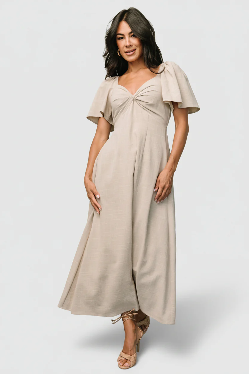 Indie Back Tie Dress | Oatmeal