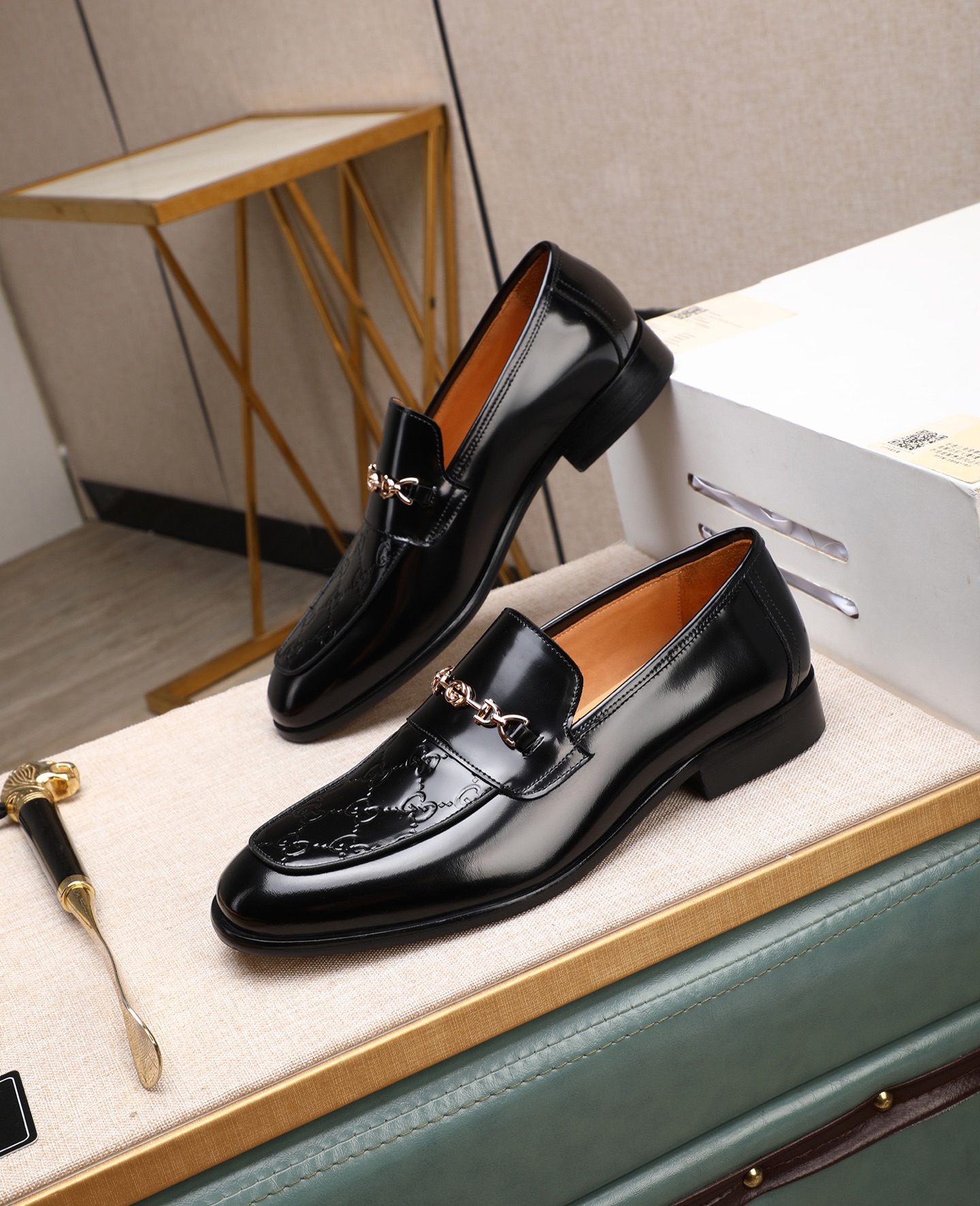 Gucci men's leather shoes-98