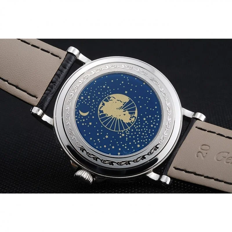 Perpetual Calendar Dial Black 40 mm, Stainless Steel