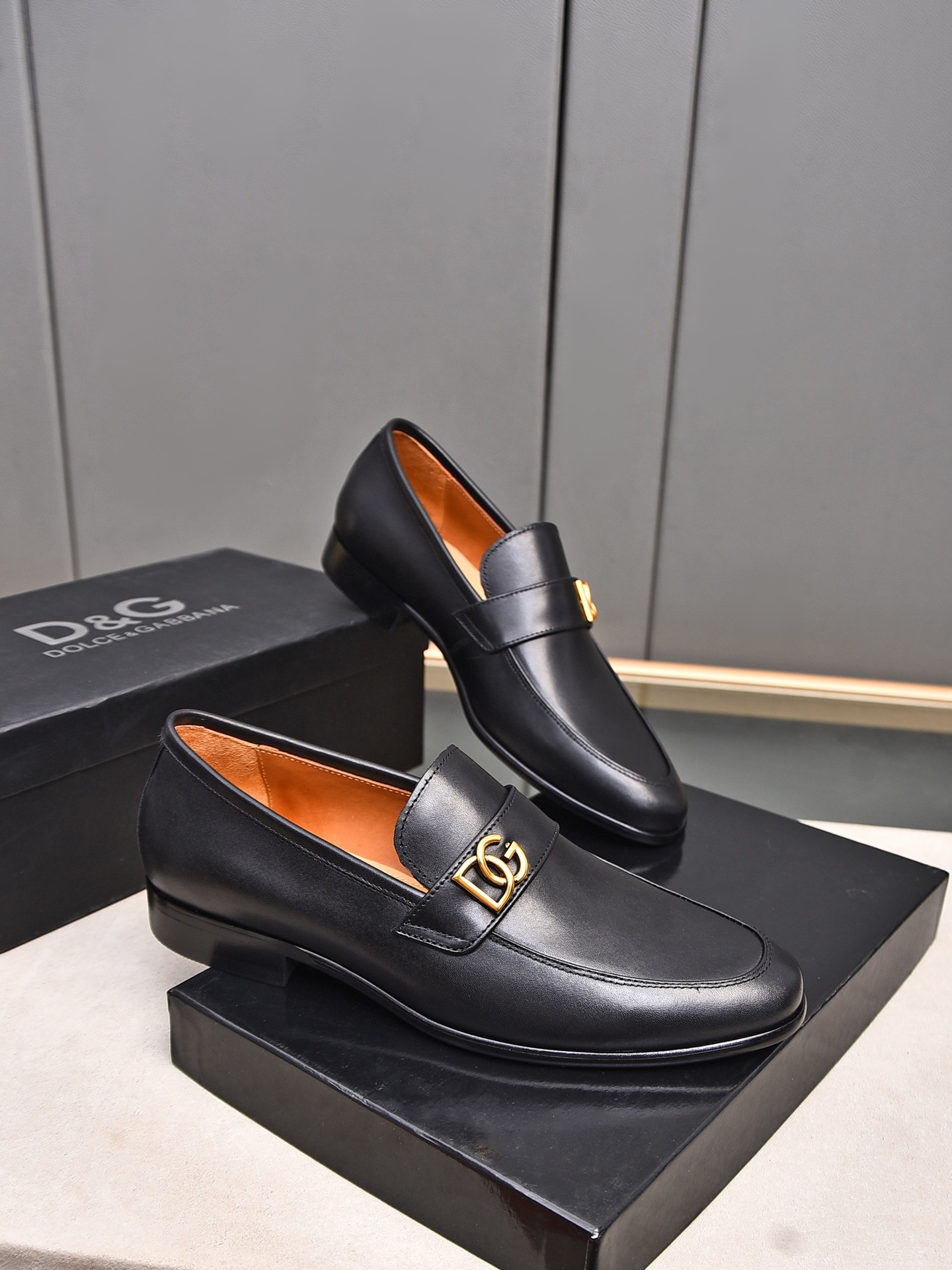 D&G men's leather shoes-67