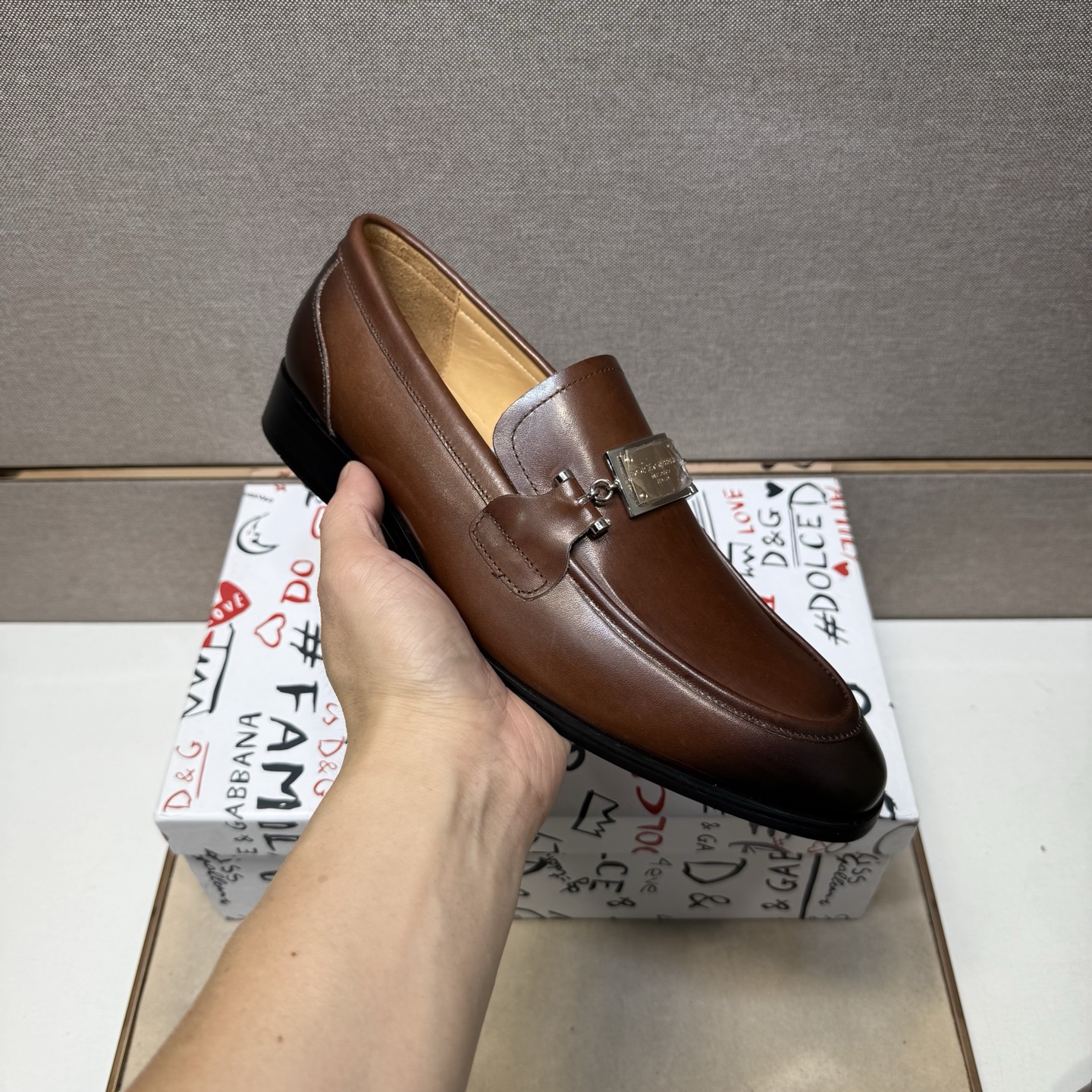 D&G men's leather shoes-39