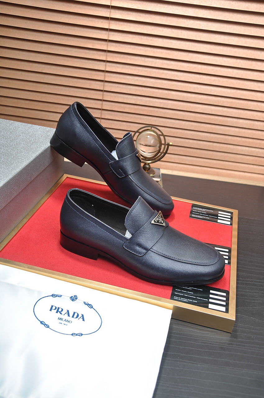 Prada men's leather shoes-25