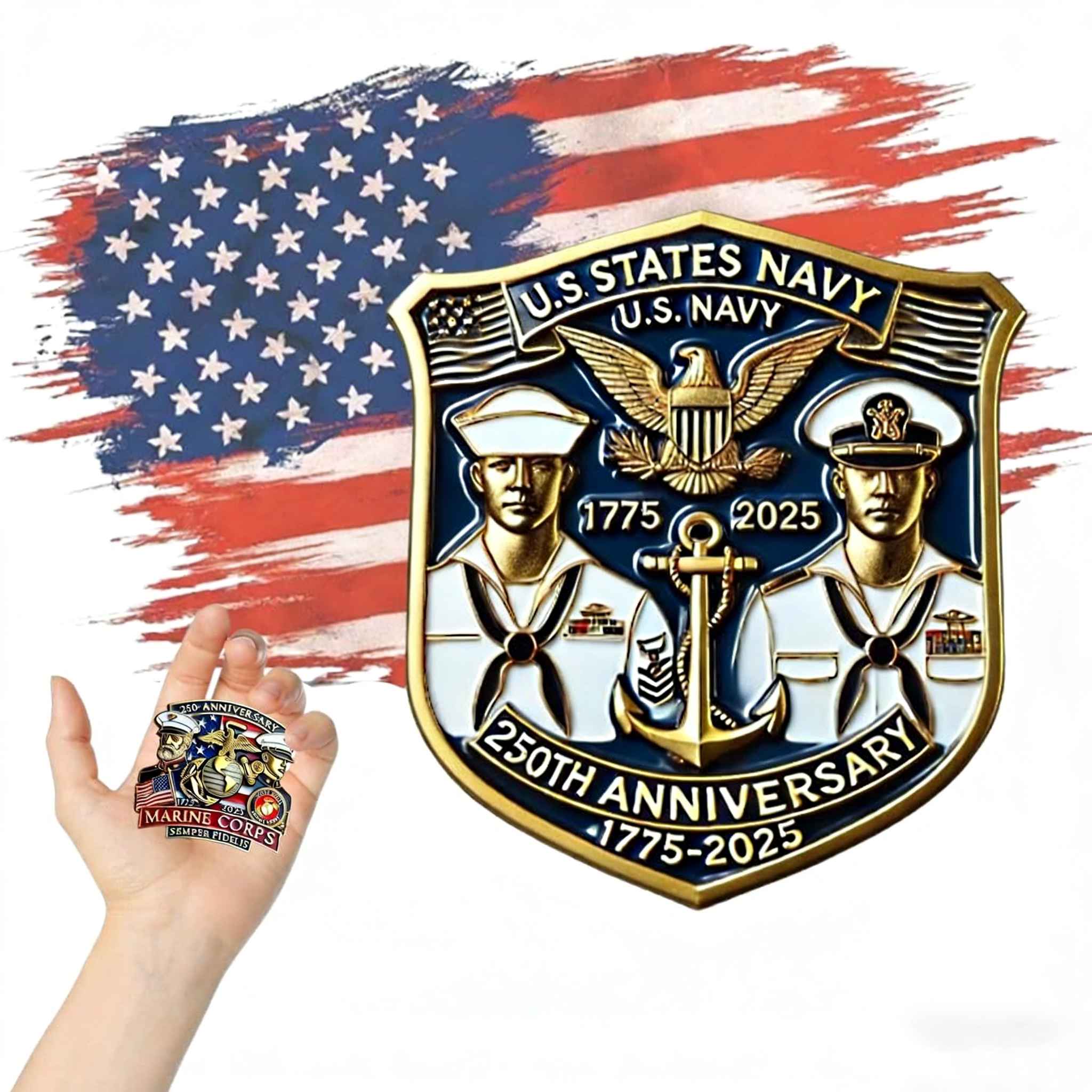 250th Anniversary U.S. NAVY Commemorative Pin