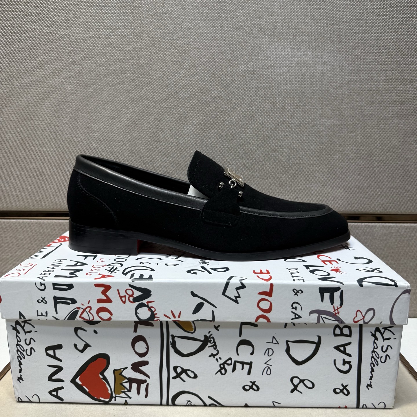D&G men's leather shoes-109