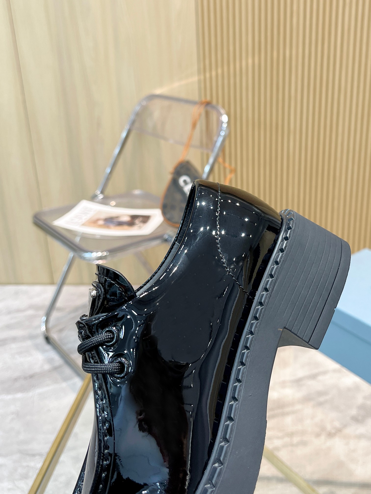 Prada women's leather shoes-30