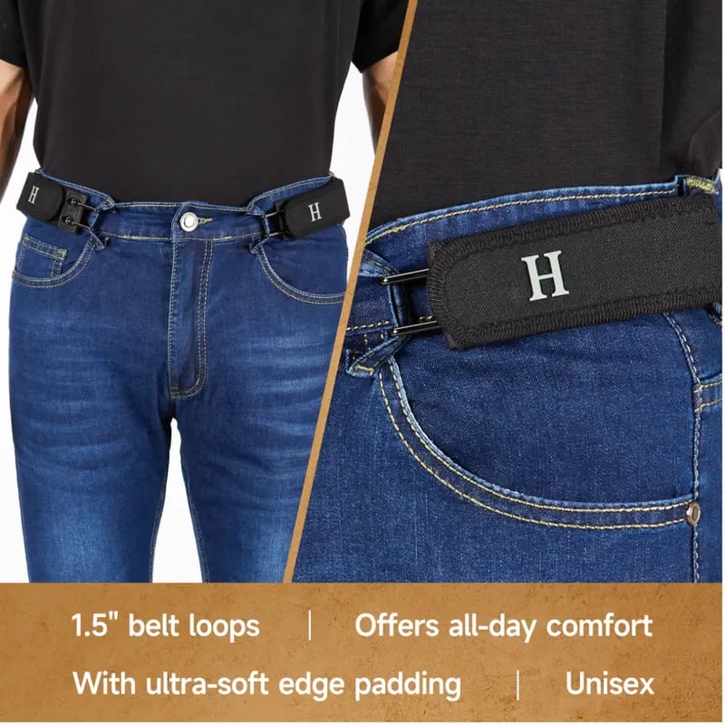 🔥Tactical Metal Hook Elastic Belt – Comfortable Unisex Design✨