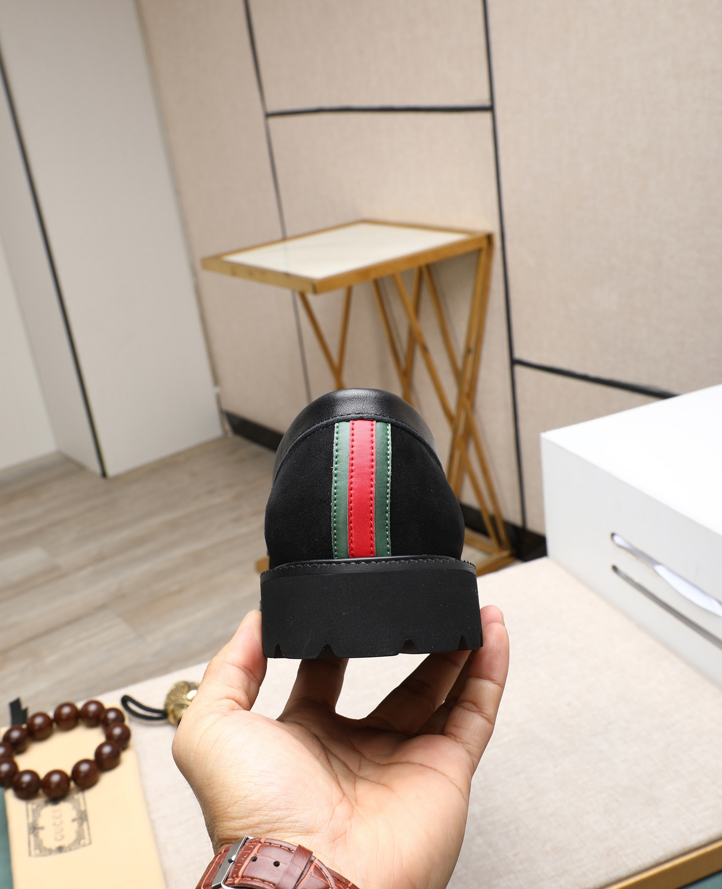 Gucci men's leather shoes-57