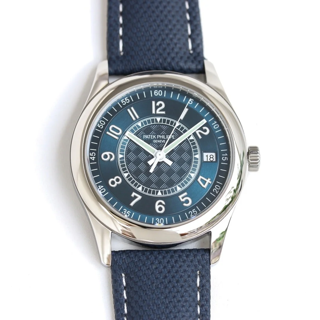 Calatrava 6007G-011 DATE, SWEEP SECONDS. 40 mm,White gold,