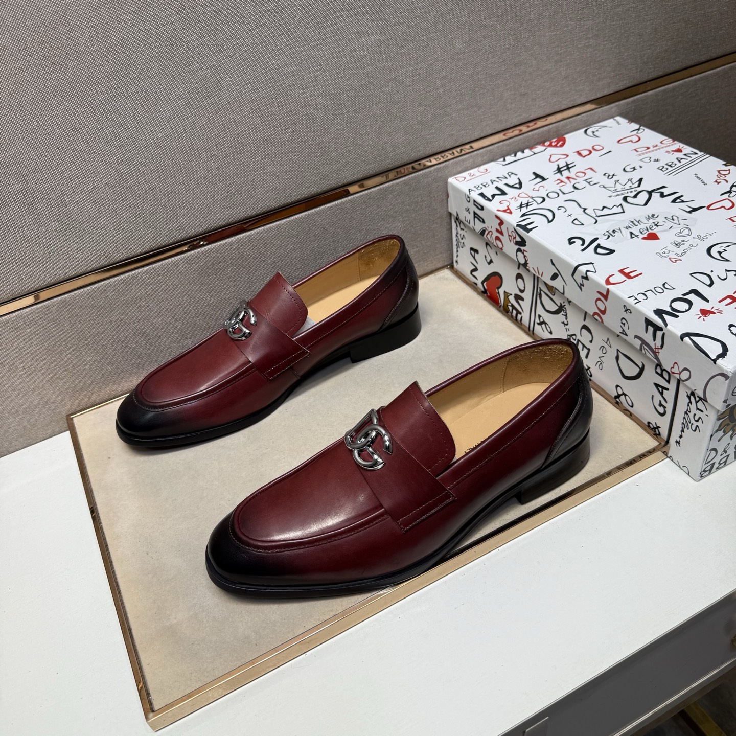 D&G men's leather shoes-42