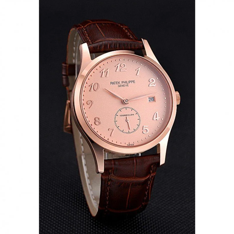 Calatrava Dial Rose Gold 39 mm, Stainless Steel