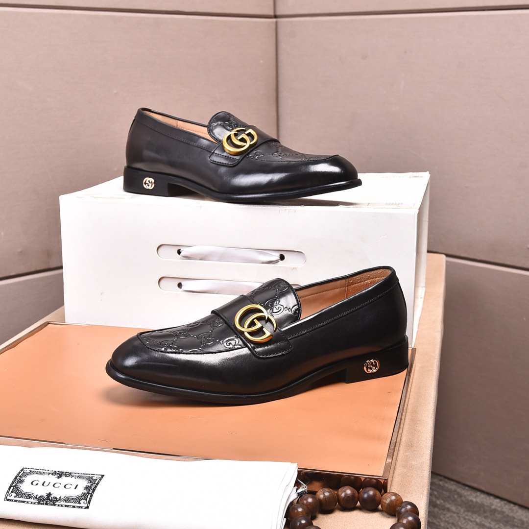Gucci men's leather shoes-37