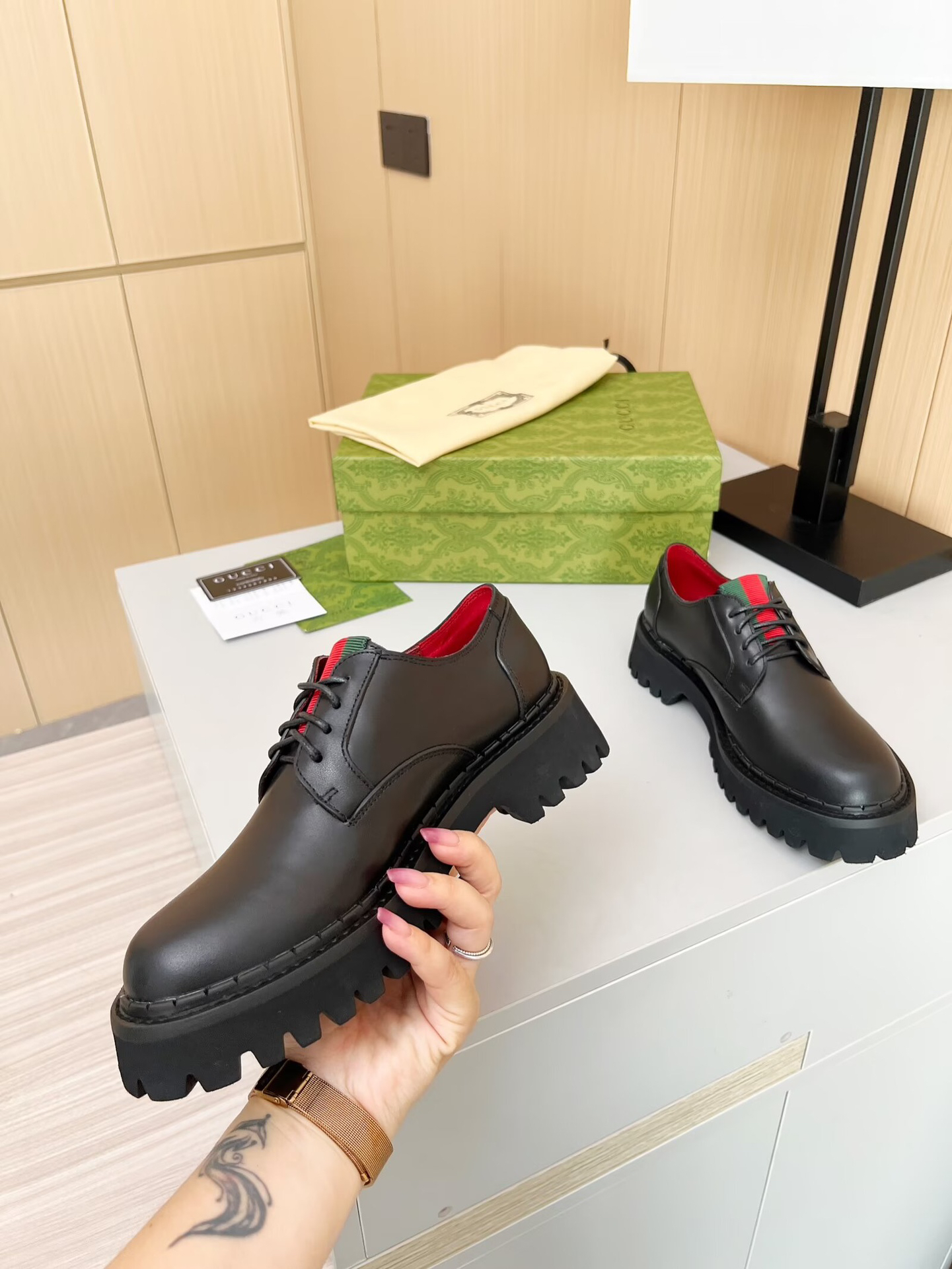 Gucci women's leather shoes-50