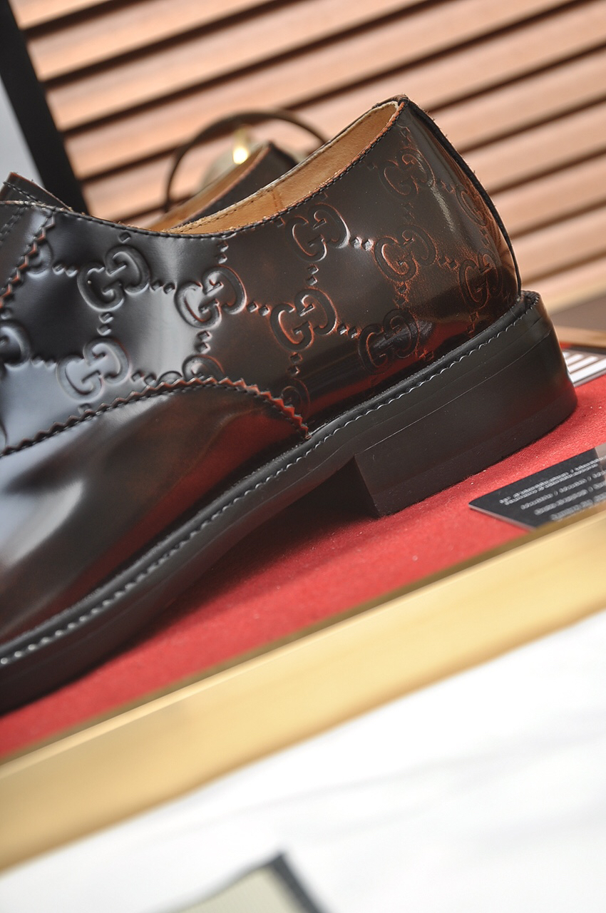 Gucci men's leather shoes-64