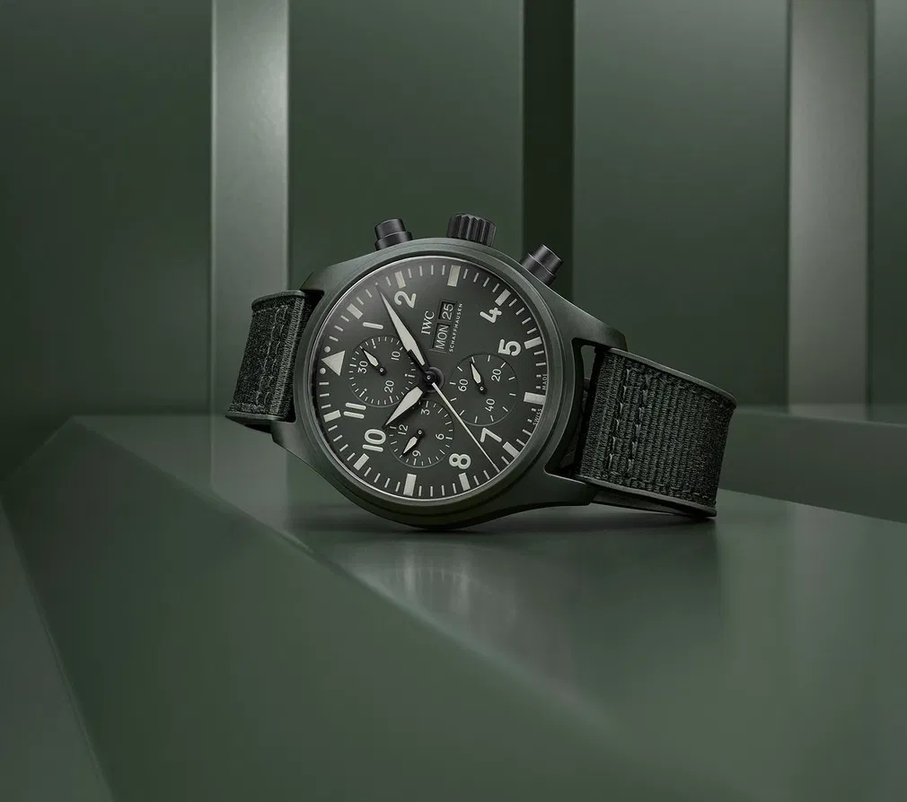 Schaffhausen Pilots watch chronograph top gun edition woodland iw389106