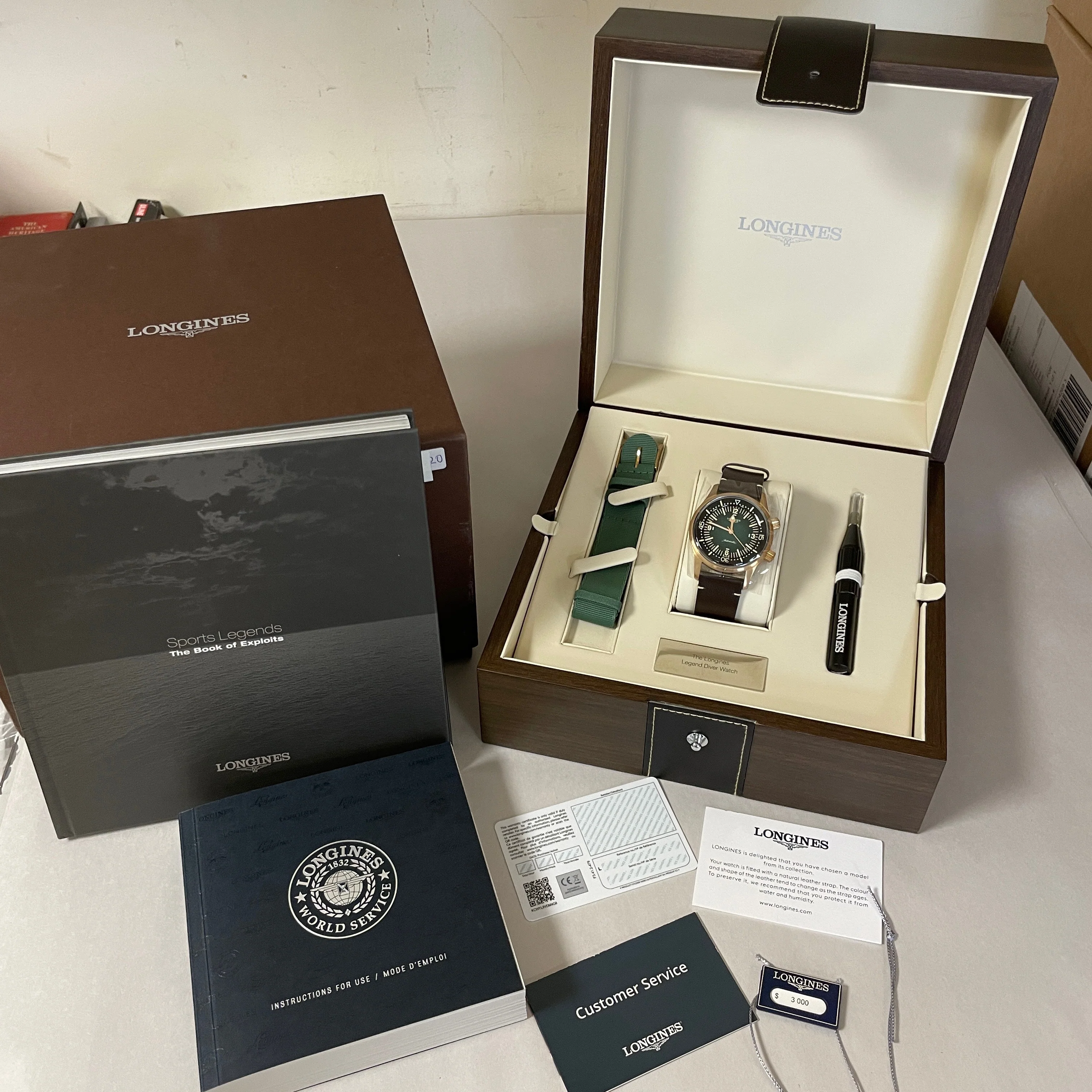 Legend Diver 42MM Automatic Green Bronze Case Nato Watch L37741502