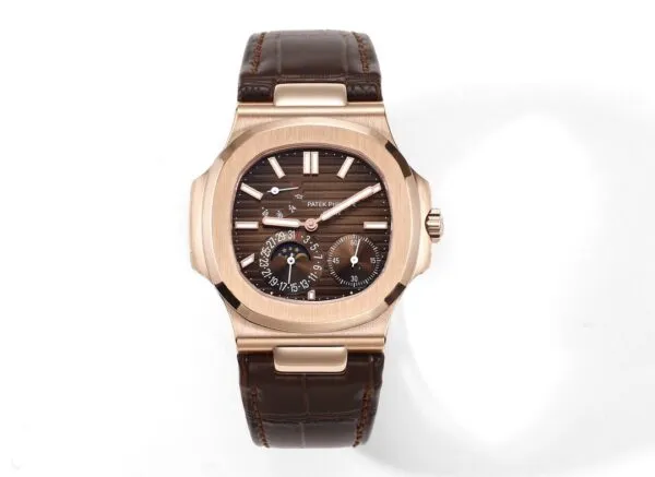 Nautilus 5712R-001 Moon phases. 40 mm,Rose gold