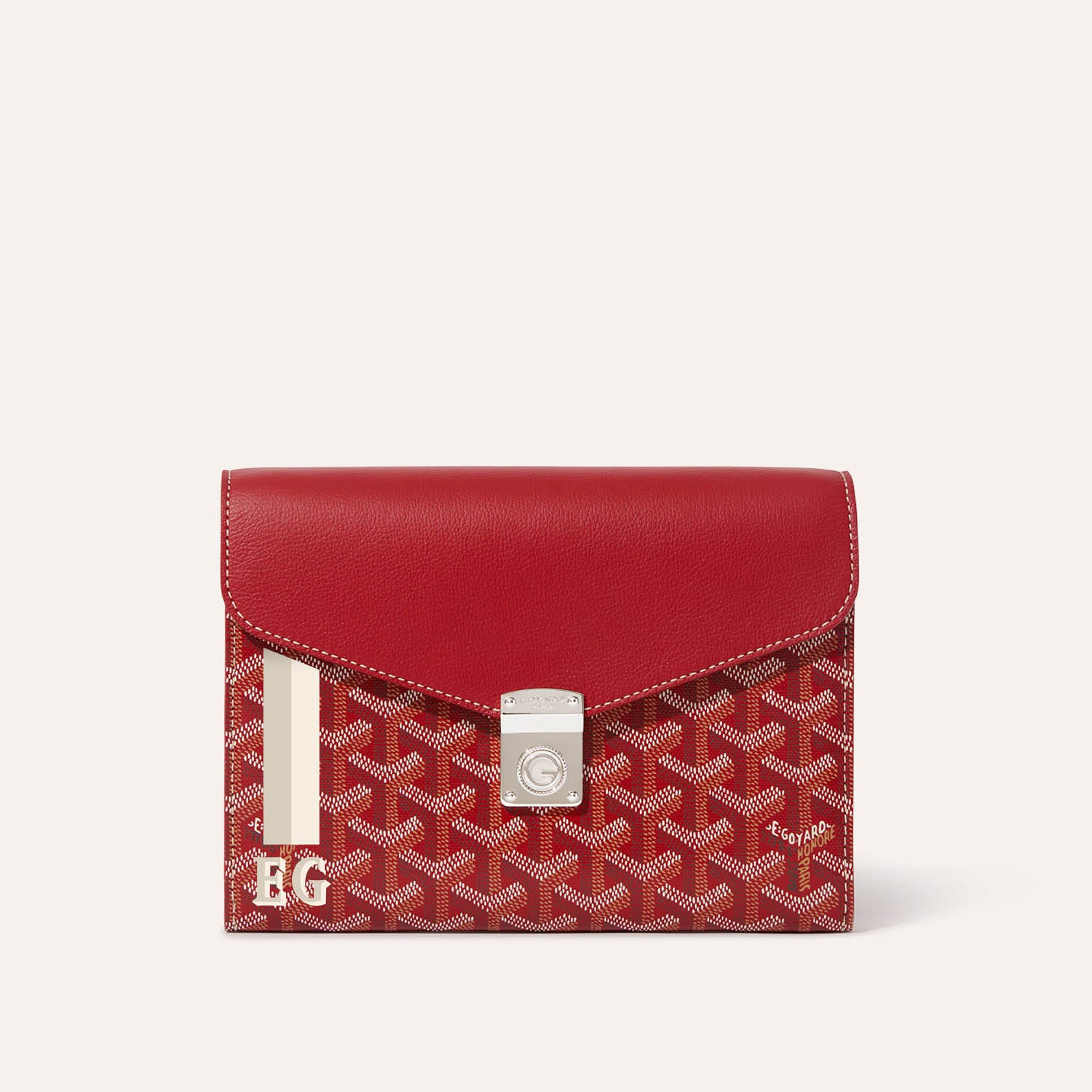 Chypre Wallet-Pouch Stripes and Initials
