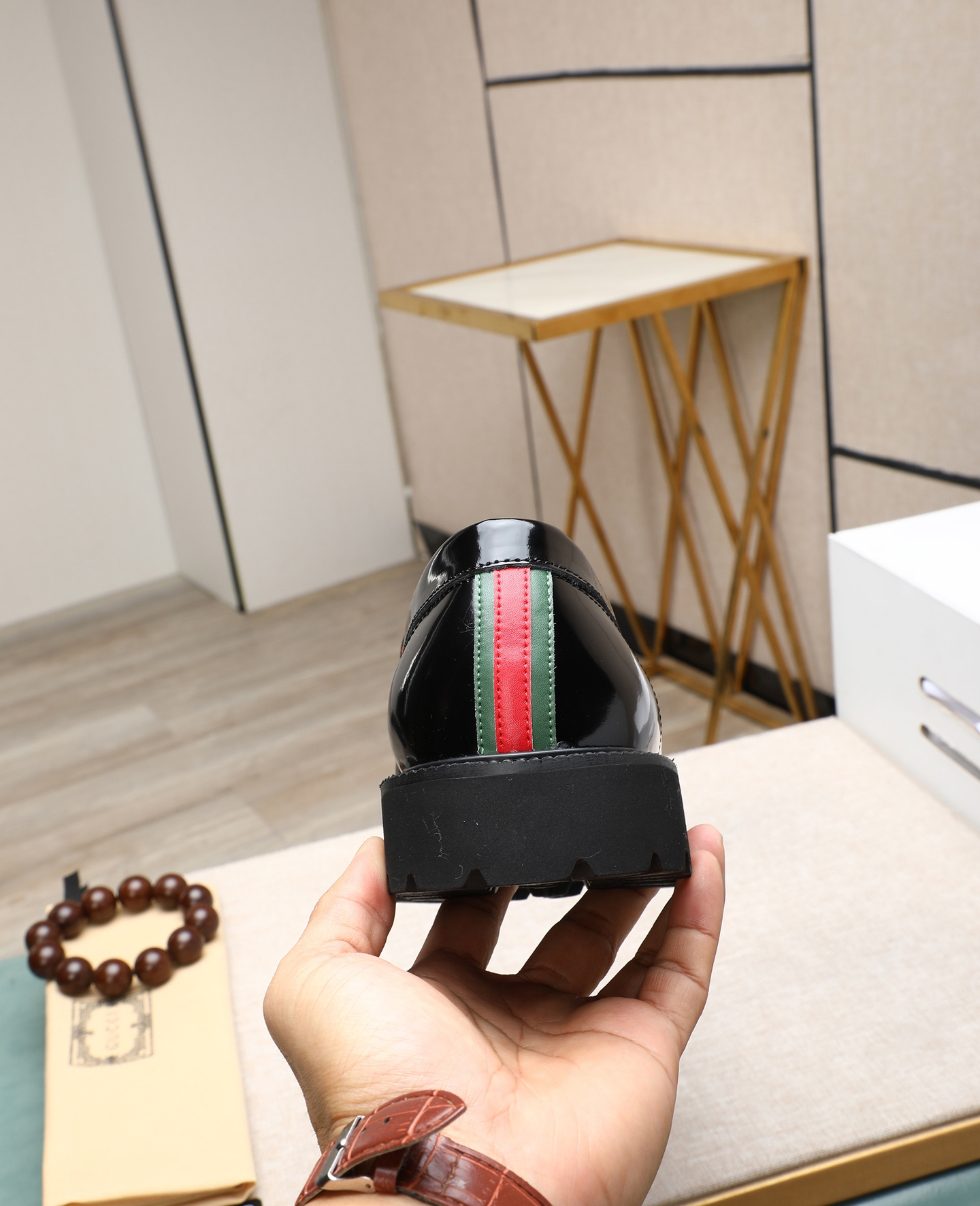 Gucci men's leather shoes-124