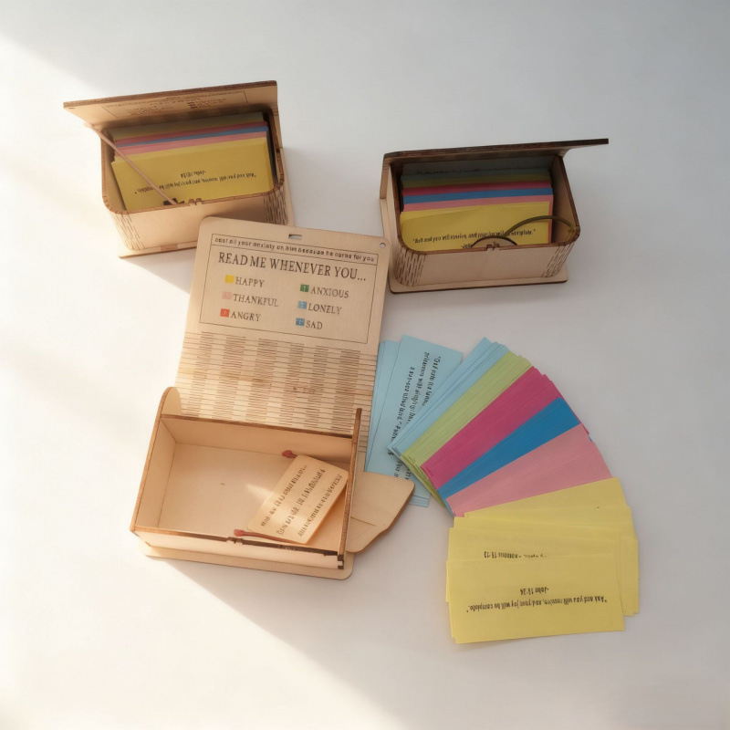🎁 ✝️Handmade Wooden Bible Verses Box - Daily Bible Verses (🎁 A Reminder of God's Words💖)