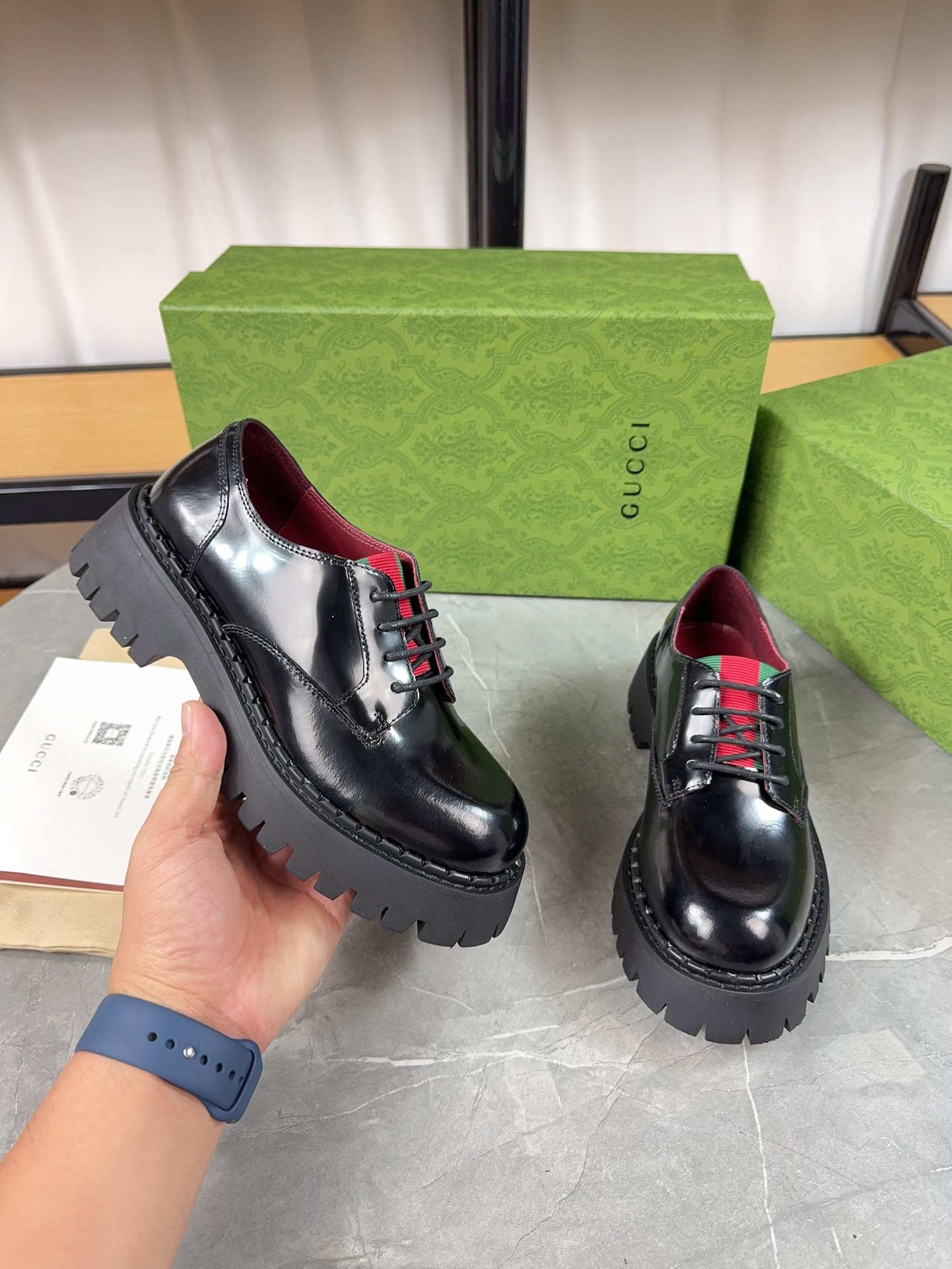 Gucci women's leather shoes-95