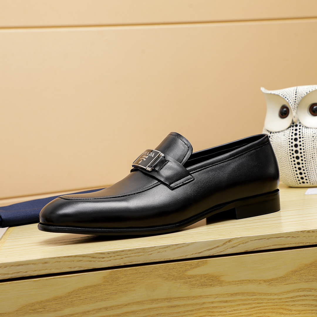 Prada men's leather shoes-74