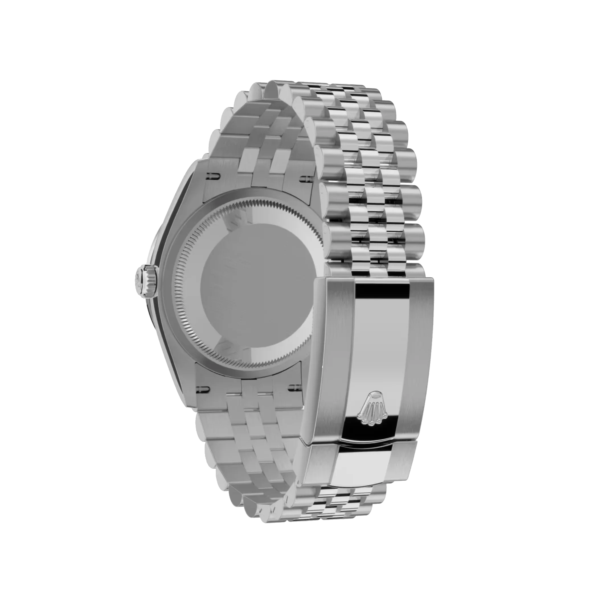 Datejust: Oystersteel and white gold, white mother-of-pearl, diamond-set dial, Jubilee bracelet, m278384rbr-0008