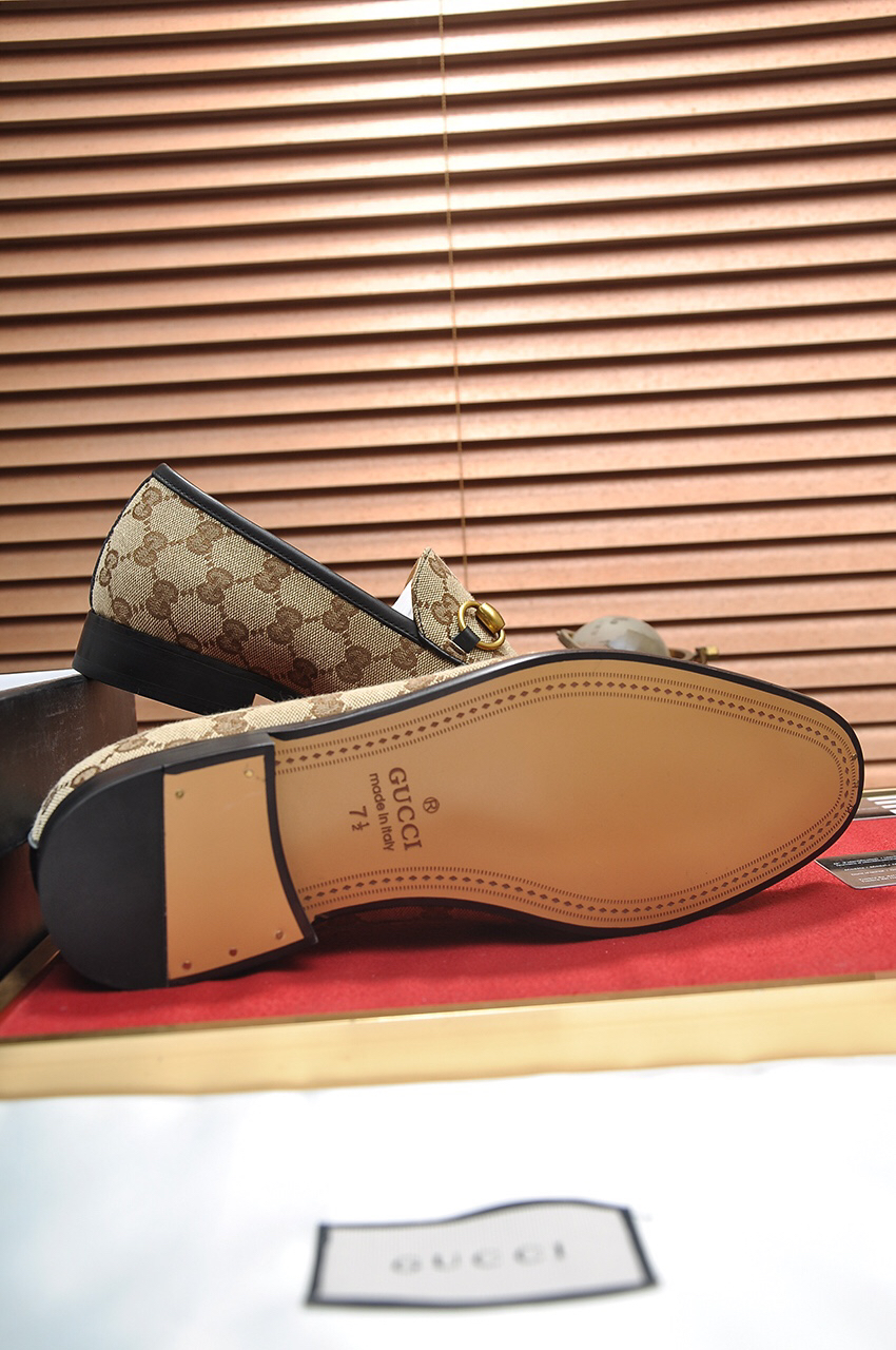 Gucci men's leather shoes-66