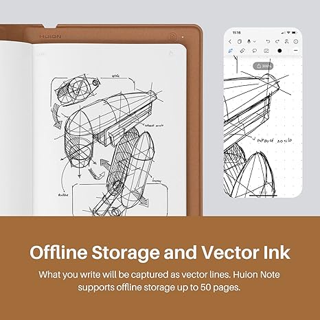 2-in-1 Digital Notebook Drawing Tablet With Battery-free Pen