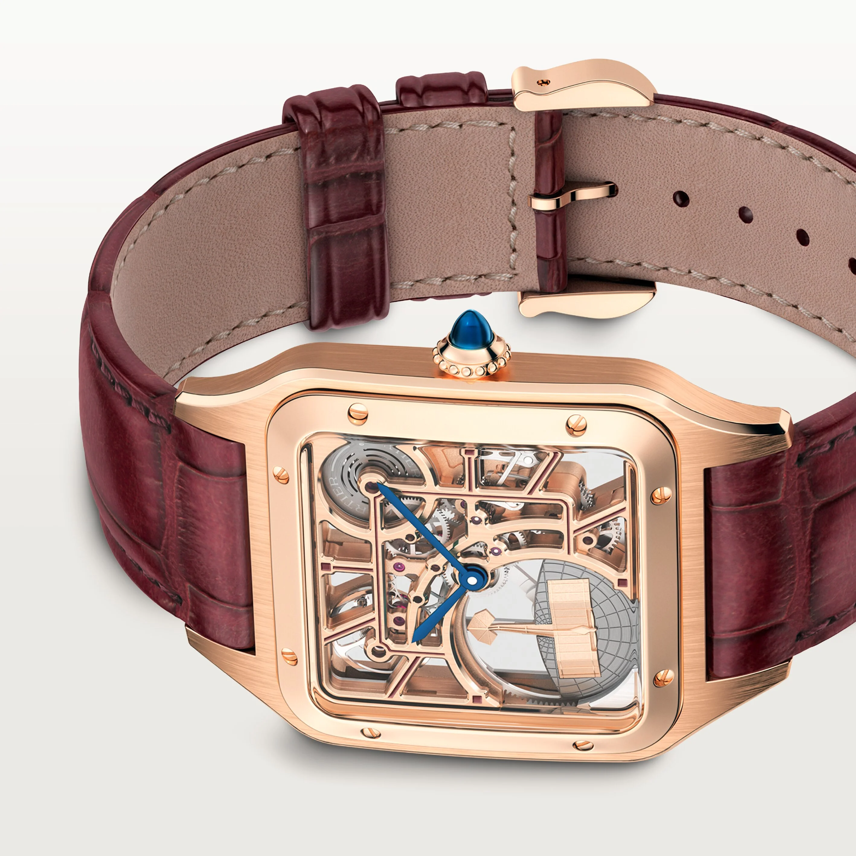 Santos-Dumont Skeleton Watch CRWHSA0030(Box NOT Included)
