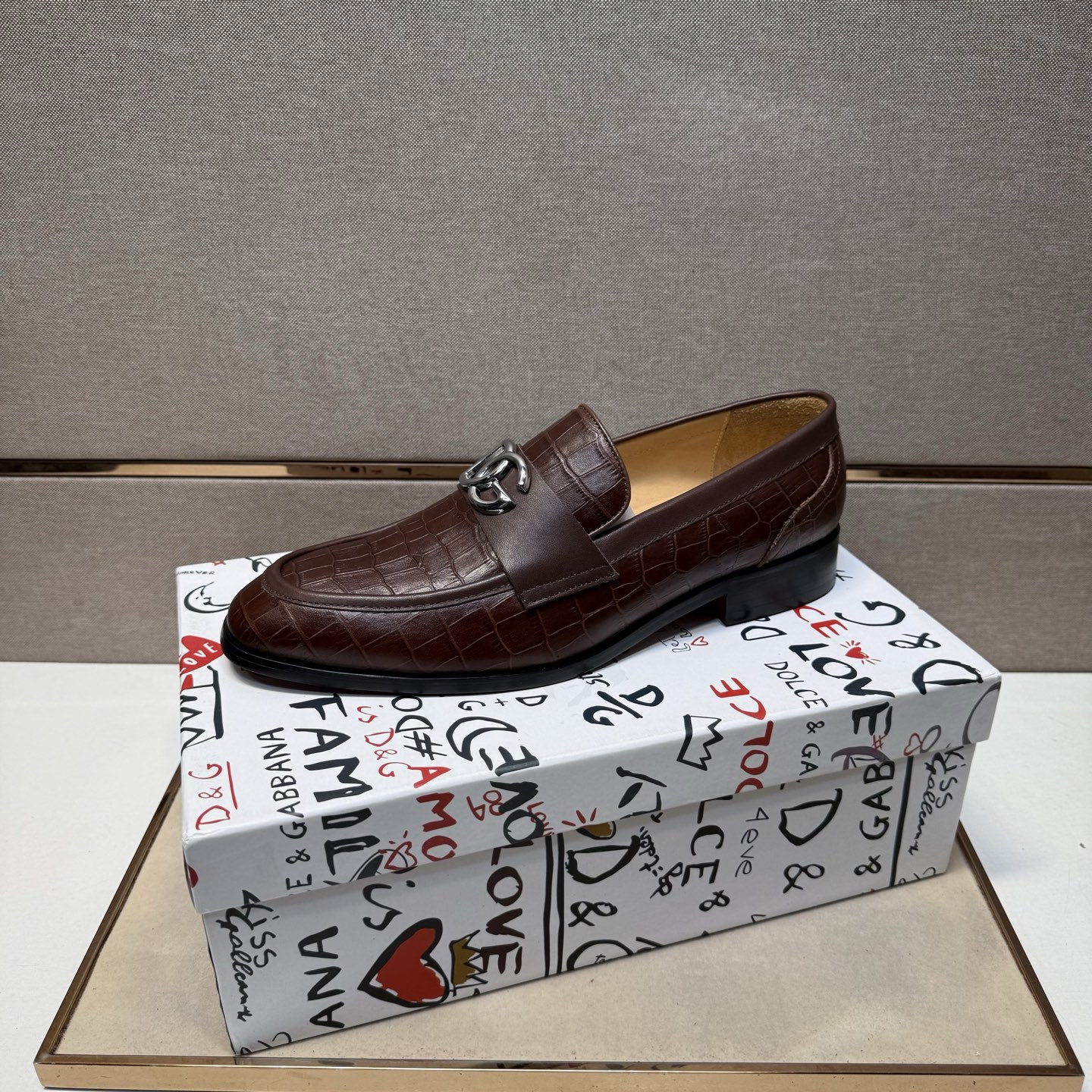 D&G men's leather shoes-41