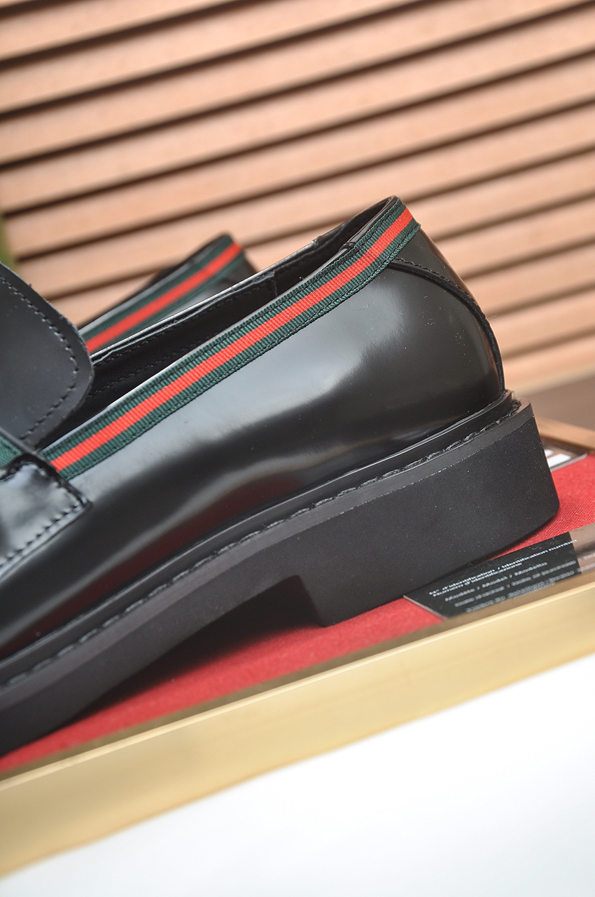 Gucci men's leather shoes-92