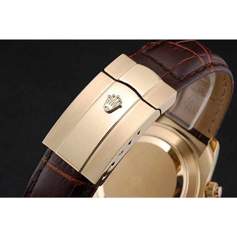 Cosmograph Daytona Gold Case White Dial Brown Leather Bracelet 622633