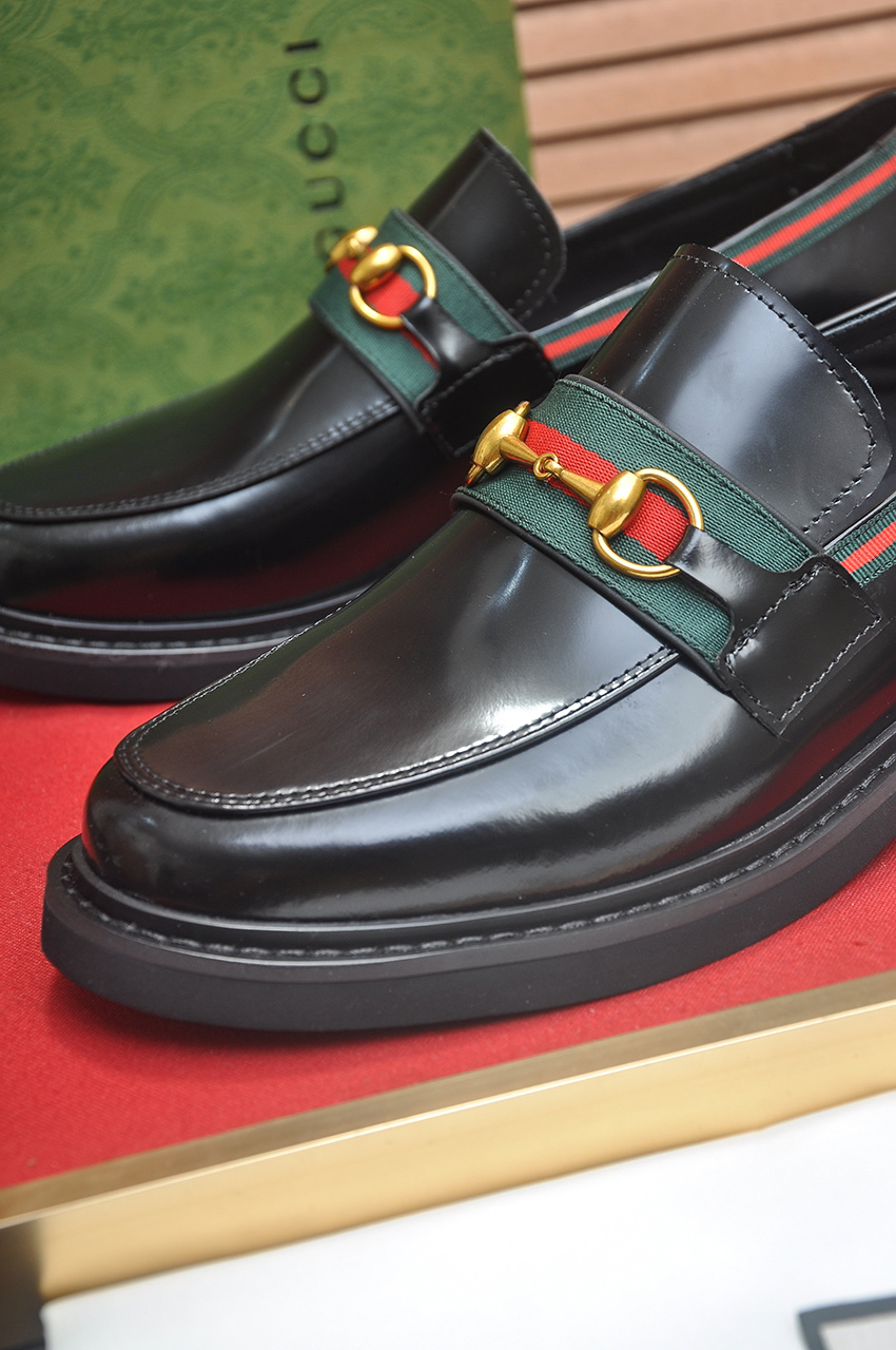 Gucci men's leather shoes-94